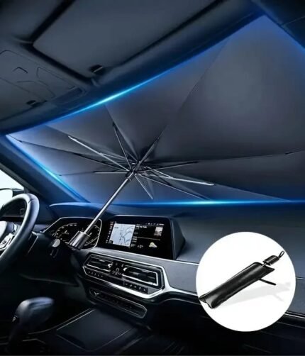 Car Umbrella Sunshade Car Windshield Sun Shade Umbrella, Sun Visor Protector, Foldable Front Window Sunshade Umbrella, Heat Insulation Protection