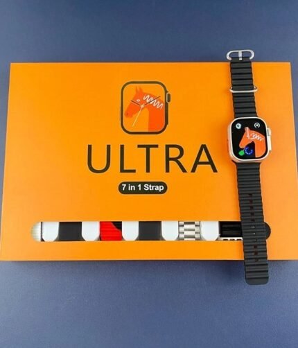 Waterproof 7-in-1 Ultra Smart Watch 2.01 with 2.1-inch Full HD Screen with Series 8 Wireless Charging and 7 Straps(Random colors)