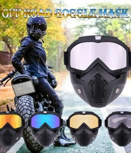 Motorcycle Protective Goggles Bike Face Mask, OFF Road Goggle Mask (random color)