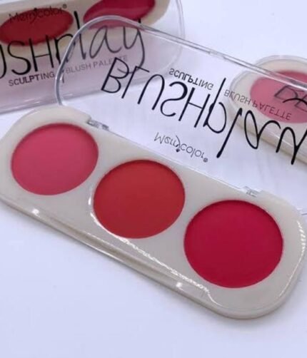 3 Color Makeup Blush Palette Mineral Powder Red Rouge Long Lasting Natural Cheek Blusher (random color)