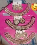 Colorful chowker neckless and  crystal round earrings  jewellery set for girls, womans