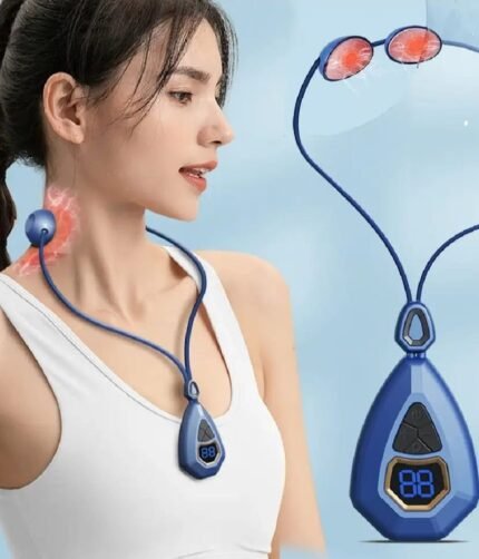Smart Neck Massager EMS Pulse Heating Pendant Cervical Spine Massage Deep Tissue Neck Protector Pain Relief Health Care Tool (random color)