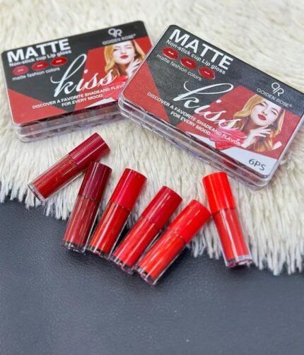(pack of 6 )  Qoiden Rose Kiss Matte Lip Gloss