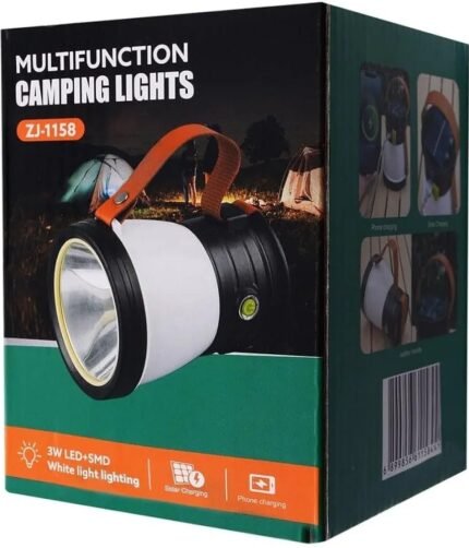 Emergency Light Multifunctional Camping Lantern Lamp, Black and White - ZJ-1158
