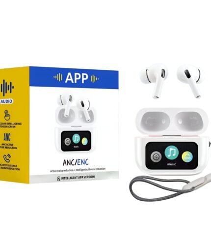 Ultimate A9 App Pro Anc/Enc Display Touch Control Bt 5.4 Wireless Earbuds With Zwsvibe App (Random color)