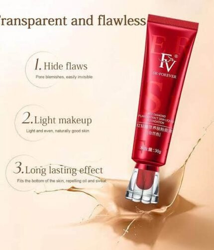 FV Liquid Foundation Full Coverage Waterproof Long Lasting Makeup Matte Finish Concealer Tube Foundation