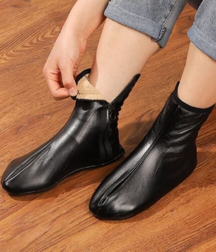 Unisex Winter Warm Leather Thermal Boat Slipper Indoor Home Soft Non-Slip Socks Men Women Breathable Comfortable Socks | Unisex Woolen Thermal Socks