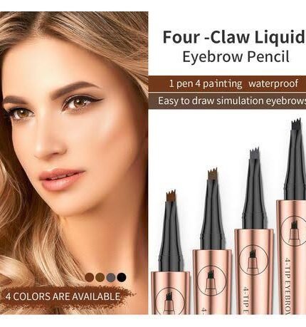 4 Tip Tattoo Pen | 4 Tip Tattoo Eyebrow Pen | Eyebrow Pencil Creates Natural Makeup Effect