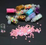 DIY Starry Nail Art Kit, Nail Decals, Glitter Jar Art kit Features a Selection of Starry Nail Stickers, Multi-pattern Women Beauty Accessories Kit, Manicure Long-lasting(Multi Color)