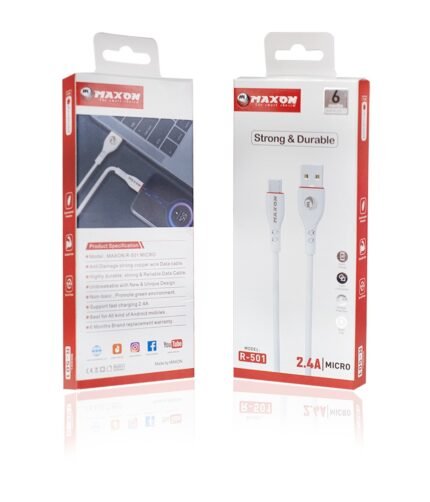 Maxon 501 Micro 2.4 A Fast Charging Data Cable for all android  device