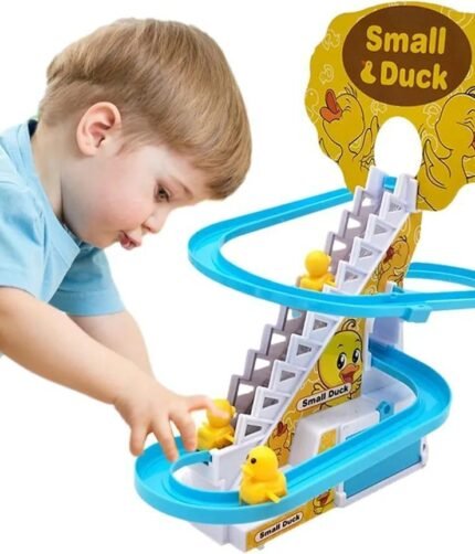 Smart Duck Ladder Climbing race set | Duck Climb Stairs Toy Race Track Slide