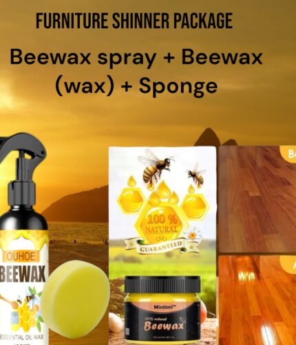 A Fresh deal Beewax spray  (120ml)  + Beewax 85g(wax) + sponge Beeswax Furniture Polish and Cleaner