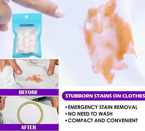 10 Pcs Explosive Salt Cleaning Laundry Remove Yellowing Leaving Fragrance Cleaning Tablets