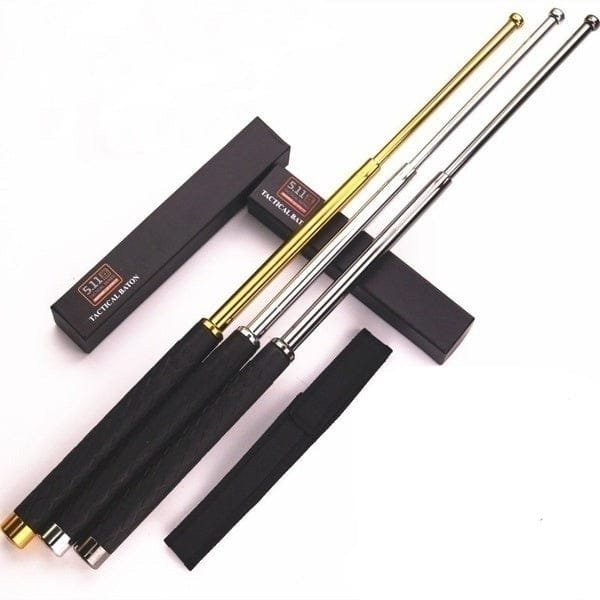 Tactical Baton Extendable Self Defence Stick | Best Quality Metal Self Defence Stick | Camping Equipment Multifunctional Folding Tool Hike ( Random Color )