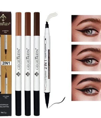 2 in 1 Gegemoon Liquid Eyebrow & Eyeliner | Long Lasting Liquid Eyeliner & Eyebrow Pencil