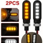 Universal LED Turn Signal Indicator | Dual Color (Yellow & White) | Waterproof & Flexible | For 70cc, 125cc & All Motorcycles