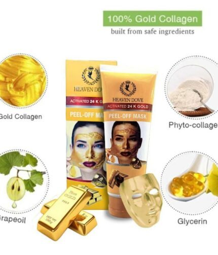 Heaven Original Dove 24K Gold Peel Off Mask – Luxurious Anti-Aging & Deep Cleansing Skincare - 100 ml