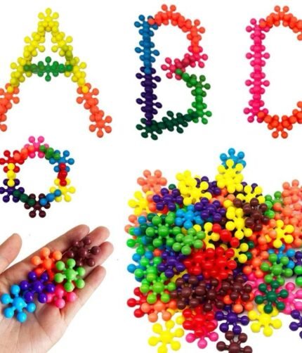32 pcs Snowflakes Colorful Toy Building Blocks Flower-Shaped Set | Plastic colorful snowflakes toy