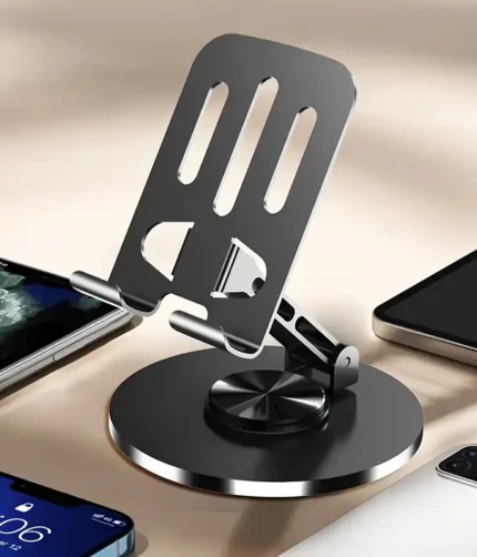 Mobile Stand - Mobile Phone Holder Broadcast Mobile Phone Holder 360 Degree Rotation Adjustment Folding Lazy Tablet Desktop Mobile Phone Holder - Stainless Steel - Random Color
