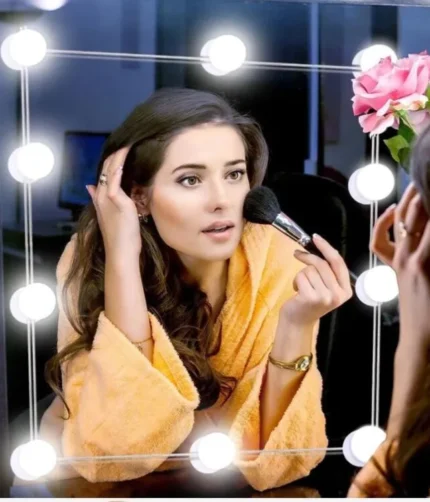 Vanity Mirror Fill Light Adjustable Luminance 3 Colors LED USB Wall Bulbs String For All Pretty 3 Colors Dimmable Vanity Light