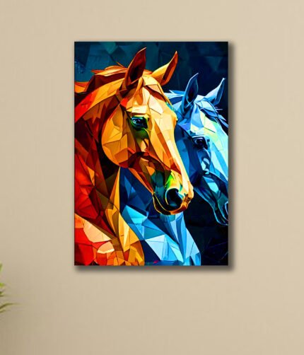 horse aesthetic wooden frame 8x11 inch size