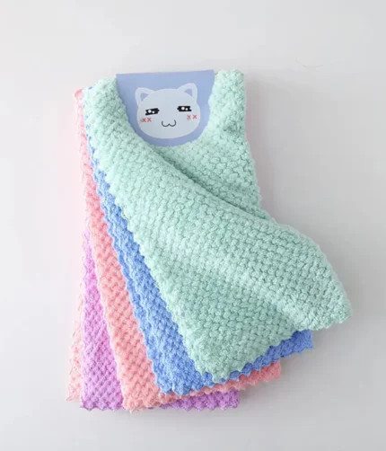 5-Pack Microfiber Kitchen Towels Super Absorbent, Fast-Drying Anti-grease Dish cloths