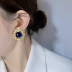 Imported Dual-Toned Radiant Stud Earrings – A Fusion of Elegance and Glam