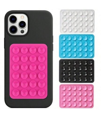 Square Double Side Suction Cups Cell Phone Holder Universal Bubble Gripper Silicone Pad (random Colour)