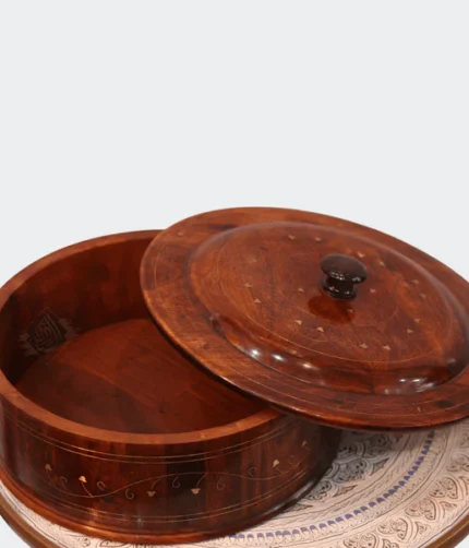 Wooden Hot Pot With Barance Work Roti_Dan Hot and Pot Beautiful wooden made