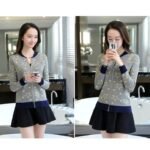 Women Clothes Jackets Fashion Coat Female Pentagram Printing Zipper Casual Top