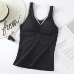 Seamless Tube Top Camisole With Wire Free Push Up Bra Female Tank Top