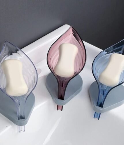 Non-Slip Bathroom Soap Holder Leaf Shape Soap Box Creative Kitchen Soap Rack