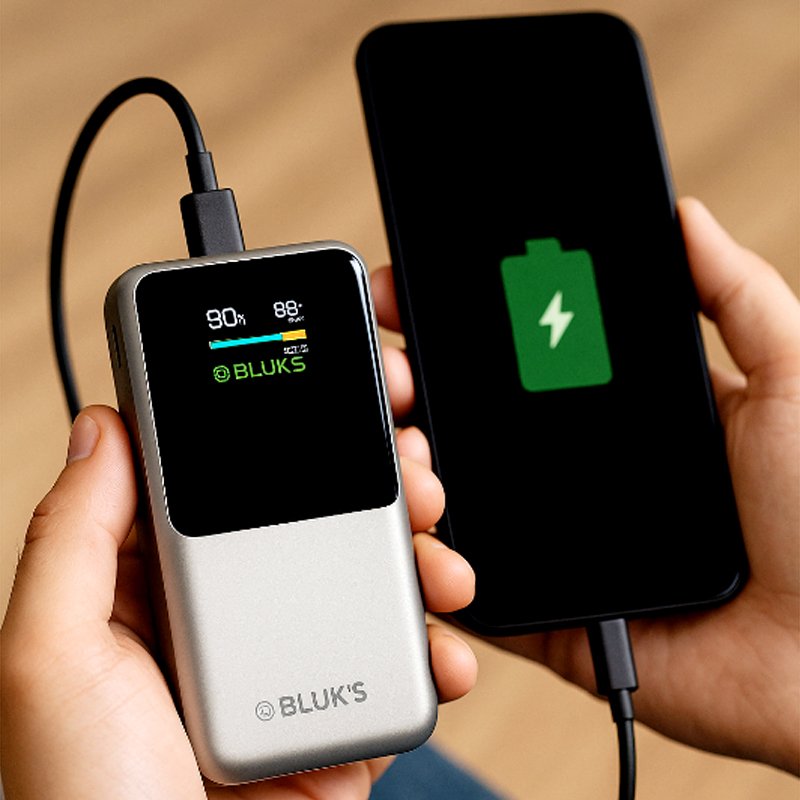 Charging Tech on Wooden Floor